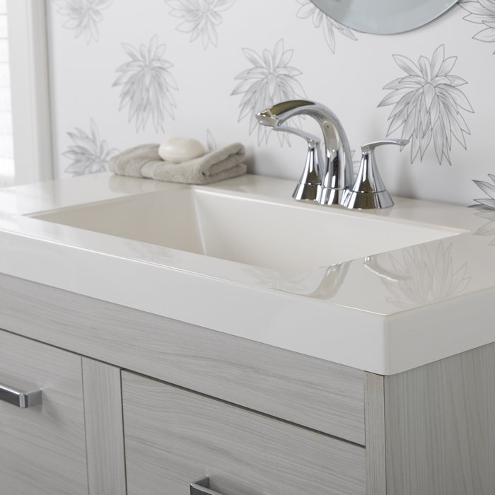 Latitude Run® 36.5'' Wall Mounted Single Bathroom Vanity with